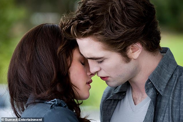 Kristen Stewart as Bella and Robert Pattinson as Edward in the 2008 film adaptation