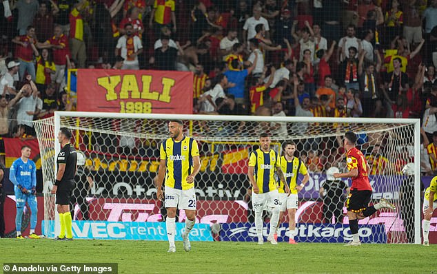 Fenerbahce led before conceding an equaliser in the 95th minute on Saturday