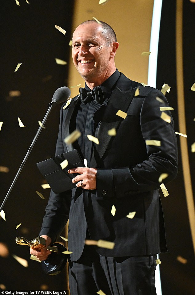 Larry swore and referred to a part of the female anatomy in a hilarious, foul-mouthed victory speech after winning the coveted Gold Logie on Sunday night