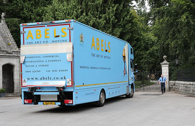 The King's furniture wagon arrives at Balmoral Castle on Saturday