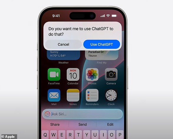 iOS 18 users will first be asked a question that is sent to ChatGPT, along with any documents or photos, and then Siri will present the answer