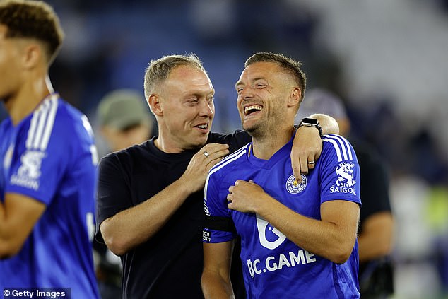 Steve Cooper (left) showed his full confidence in Vardy despite the striker not being match fit