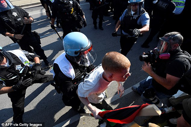 Protesters often ran away from police as they closed the streets.