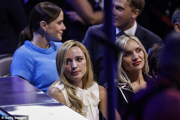 Family members of President Joe Biden in attendance Monday night included Finnegan Biden (bottom left), Hunter Biden's wife Melissa Cohen (bottom right), Naomi Biden (top left) and her husband Peter Neal (top right).