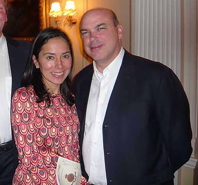 Mike Lynch chartered the yacht to celebrate a legal victory and is one of the six missing. He is pictured with his wife Angela, who was rescued