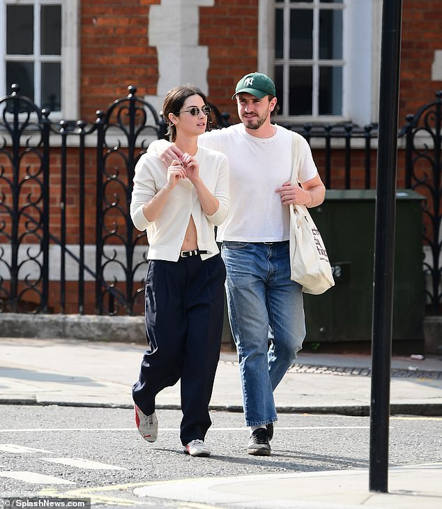 In an exclusive MailOnline video, the couple were seen looking happy and relaxed in each other's company as they walked down the street together