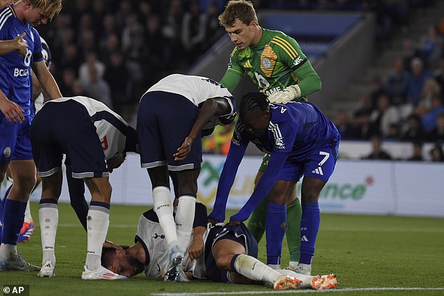 Rodrigo Bentancur suffered a worrying head injury during the match and appeared to be knocked out