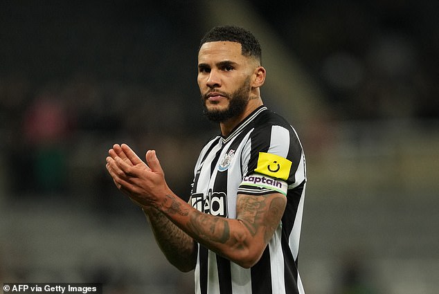 Club captain Jamaal Lascelles still 'months' away from return after knee injury