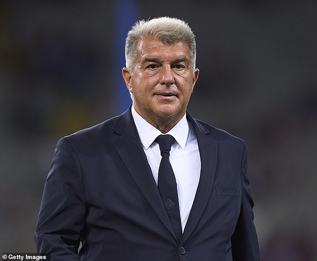 Barcelona are in a delicate financial situation and president Joan Laporta (pictured) is aiming to raise funds