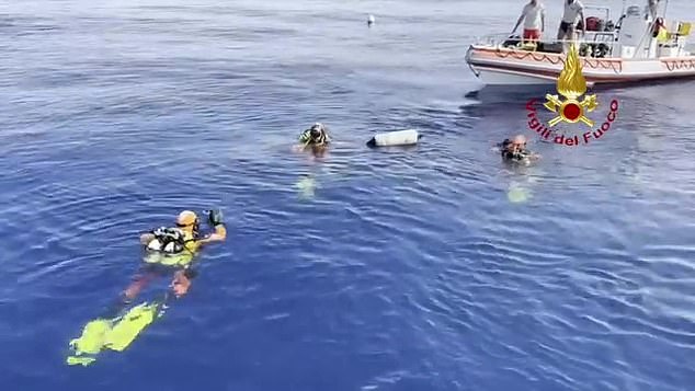 Italian search and rescue teams are searching the waters near where the boat sank