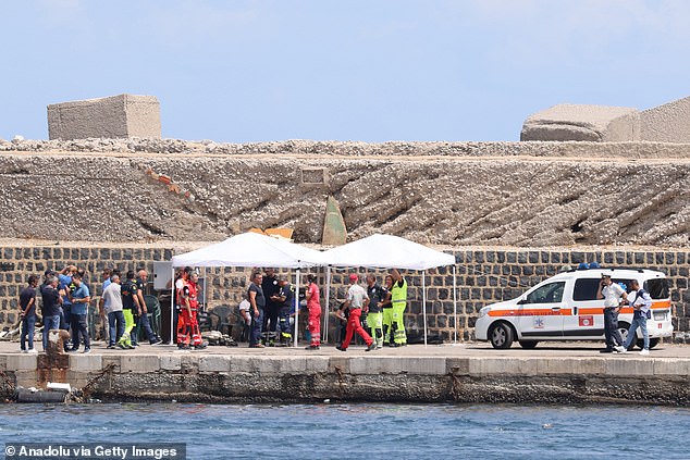 Teams from the Italian Coast Guard Command and firefighters are carrying out search and rescue operations