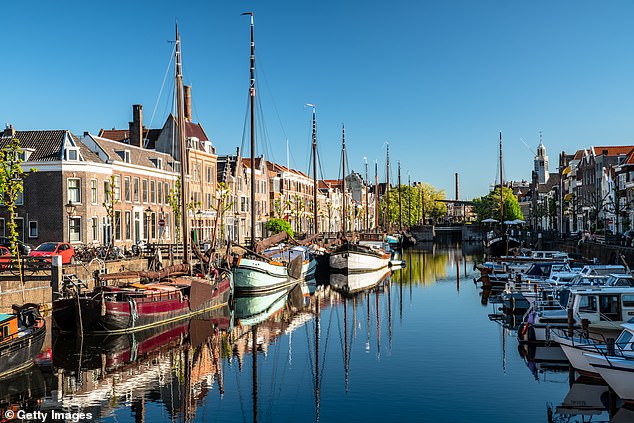 The yacht departed from Rotterdam (pictured) and sailed past several European countries