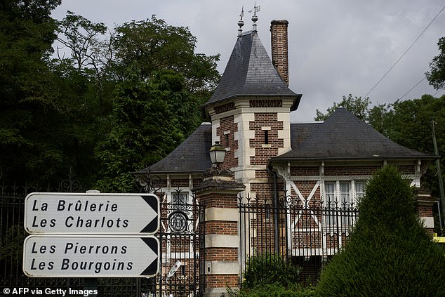 All three of Delon's children were wary of Rollin and tried to kick her out of the high-walled household in the French town of Douchy (pictured) last year