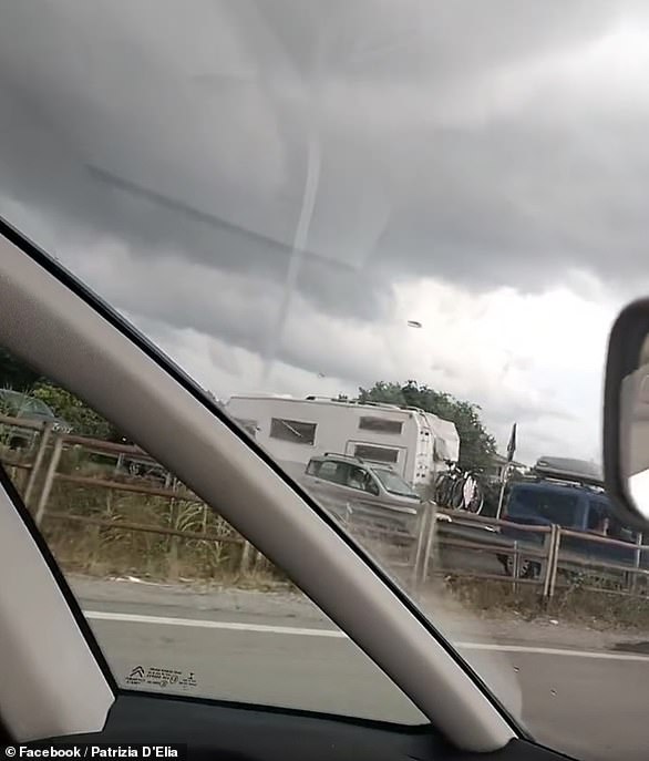 Video shared by driver shows tornado in Italy