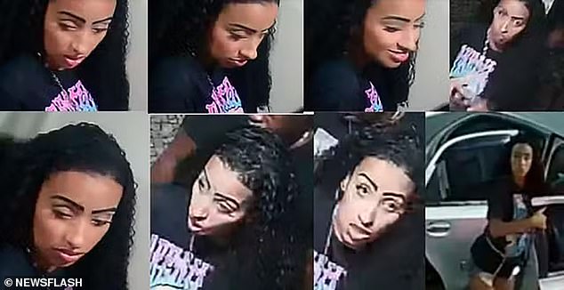 Leticia Clara Bento da Silva appears in a series of photos released by authorities. Police say she has a criminal record for similar offenses and has been a suspect in multiple cases involving drug-related thefts.