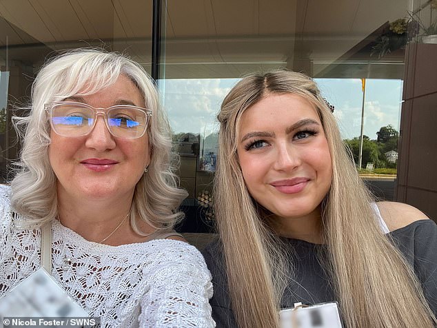 Concerned by the unexpected change, she visited her GP with her mother Nicola Foster (pictured), 51. However, she claims she was told it was just anxiety and depression and was prescribed antidepressants.