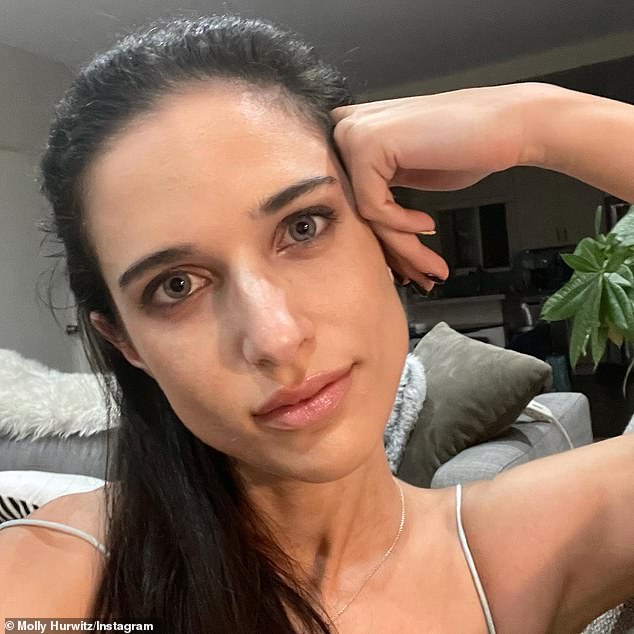 He allegedly threw a coffee table at his fiancée, Molly Hurwitz (pictured), when she confronted him about cheating on him with a 19-year-old on Raya and broke off their engagement. He also allegedly pushed his sober companion against a wall and then onto a bed.