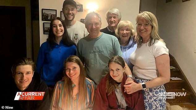 Hannah Friebel's parents, John and Jennie Friebel (pictured centre and right), say the NDIA showed no mercy when demanding Hannah repay the debt.