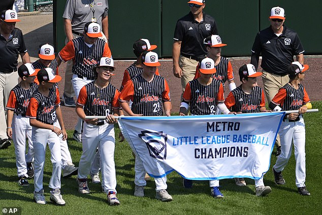 The Metro Region Champions from Staten Island, NY, participate in the opening ceremony