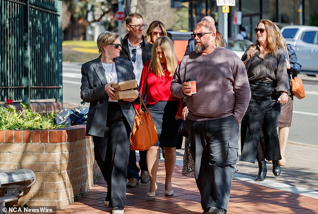 Michelle Millen (in red) told the court the family is struggling to cope with Cameron's death.