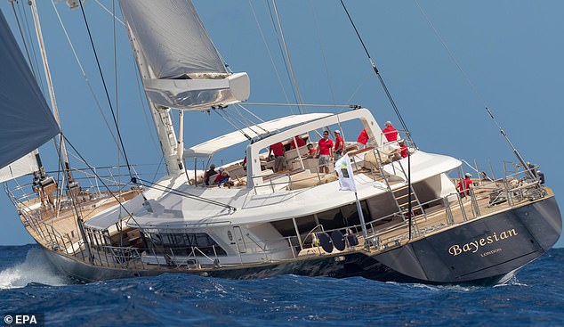 The luxury sailing ship Bayesian was moored off the coast of Porticello when a waterspout hit the area at around 5am on Monday