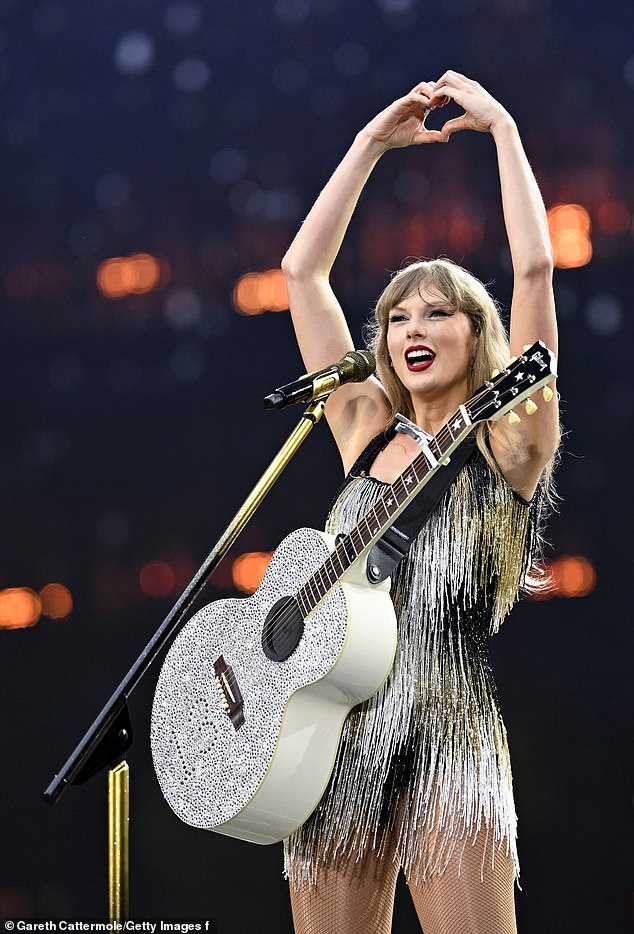 The 34-year-old Cruel Summer singer took to the stage at Wembley for her last of eight shows, performing all her hits (featured during the Fearless era)