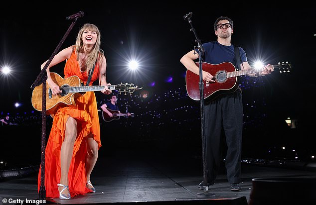 Taylor also took to the stage for a duet with Jack Antonoff – they performed Getaway Car by Reputation