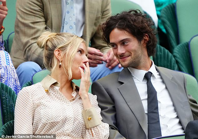 Actress Sienna Miller (left), 42, is in a relationship with actor Oli Green (right), 27