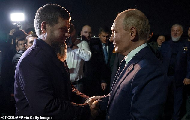 Putin was seen last night with Chechen warlord Ramzan Kadyrov, considered by many to be one of his closest allies, in Chechnya