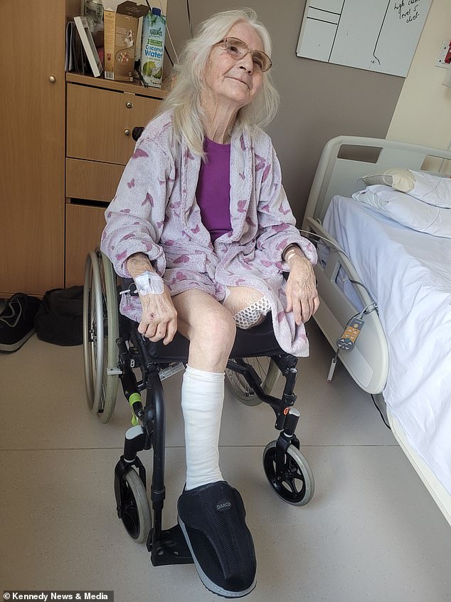 After months of being in and out of hospital, Mrs Rowley was readmitted to hospital in February with extreme pain and had both legs amputated within a ten-day period in March.