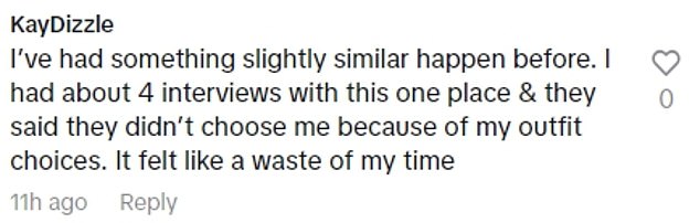 Others had similar responses, including one suggesting the interviewee lose weight