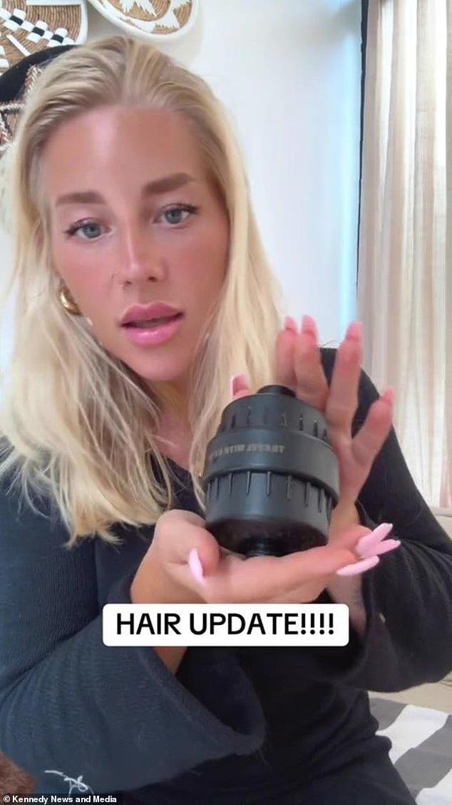 Hollie now runs her own business supplying shower filters to soften hard water and documents her own hair growth updates on TikTok