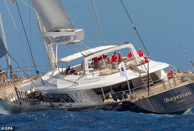 Mike Lynch's massive Bayesian superyacht (pictured) capsized during a heavy thunderstorm on Monday morning