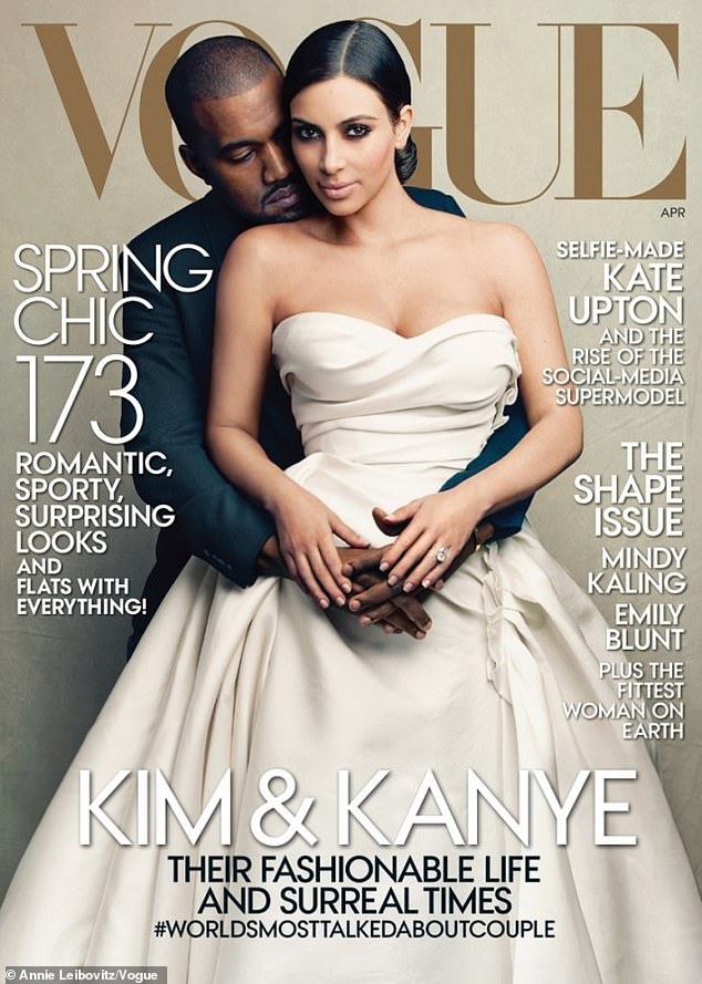 Kim made history in 2014 as the first Kardashian to land a Vogue cover, gracing the U.S. edition with then-husband Kanye, before landing her first solo cover in May 2019