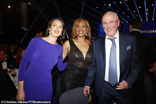 Sven-Goran Eriksson is pictured with his daughter Lina (left) and his partner Yaniseth Alcides (center) at the annual Swedish Sports Gala in Stockholm in January this year.