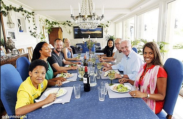 Sven-Goran Eriksson is pictured here with his partner Yaniseth Alcides and family members