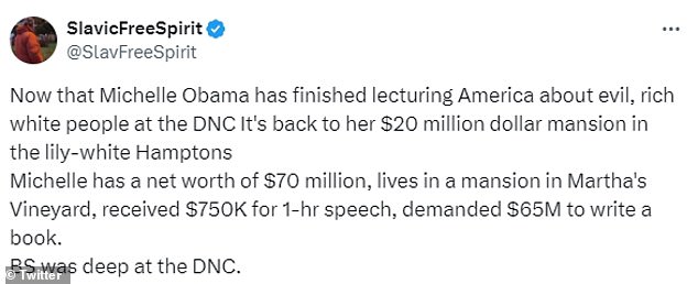 1724289314 814 Michelle Obama roasted for lecturing Americans about need when she