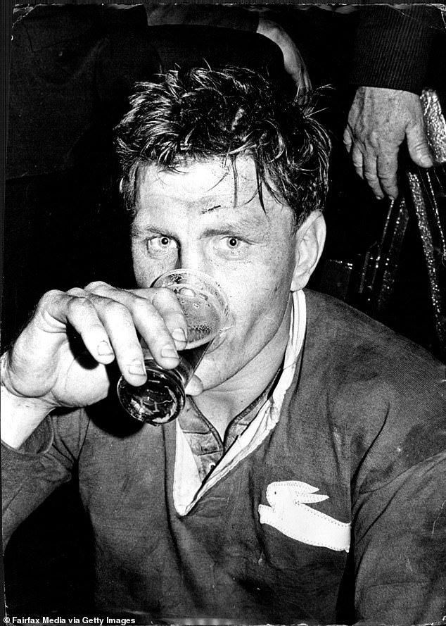 Coote (pictured during his time with the Rabbitohs) waited 43 years to become an immortal - the same wait Souths endured before winning their first grand final since he left the team