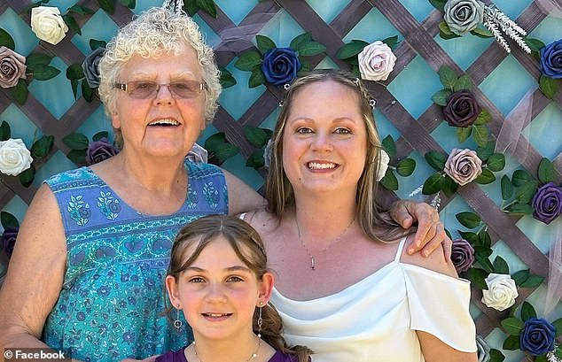 Roberts explained that Dalton started her dog walking business in 1989 to raise money to attend a private Christian school. (Pictured: Dalton and her granddaughter Roberts)