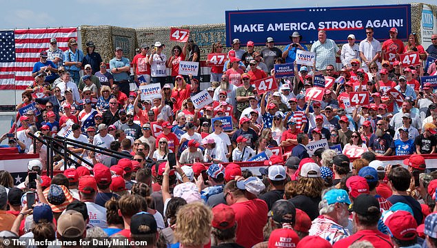 Thousands of supporters gathered on Wednesday afternoon to listen to his speech