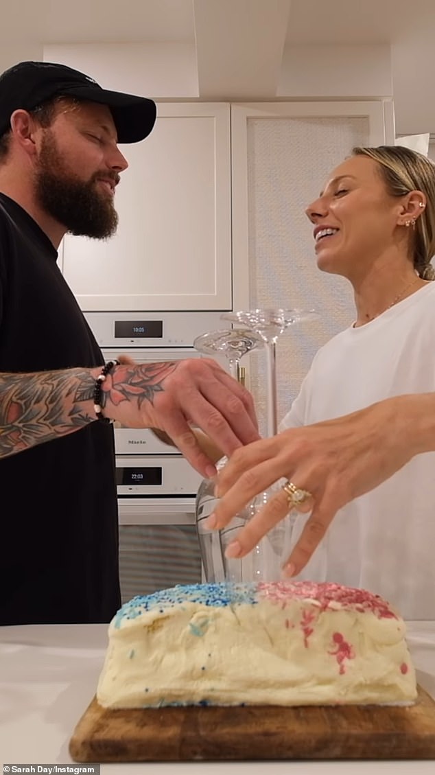 Sarah and Luke announced the gender of their baby in June