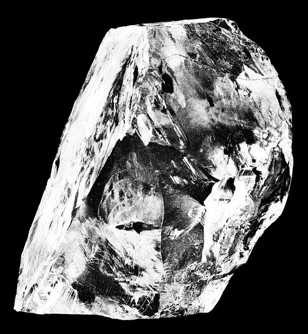 The stone appears to be not far behind the largest gem-quality diamond ever mined, the 3,016.75-carat Cullinan