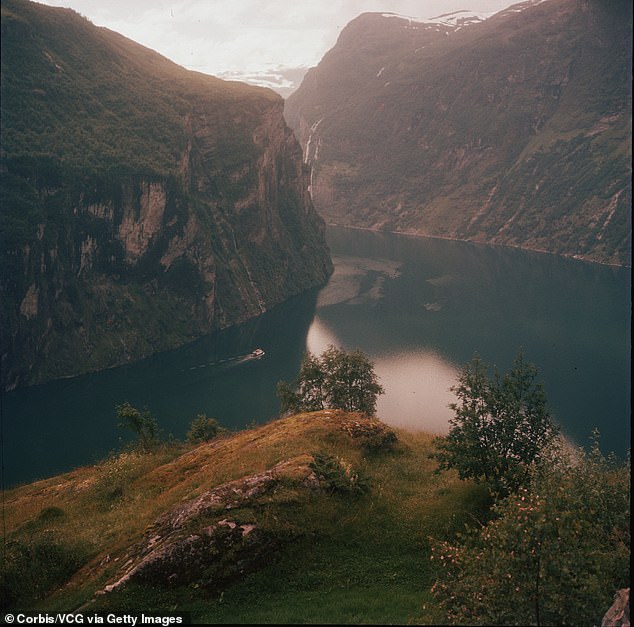 On Friday, family and friends can enjoy a luxury boat trip across the Geirangerfjord to the village of Geiranger, taking in the beautiful views (pictured)