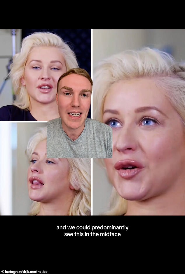 In a TikTok video that has been viewed more than 400,000 times, the former emergency room doctor commented on the stark difference between Aguilera's look now and her 