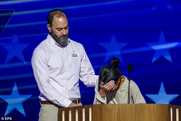 Rachel Goldberg-Polin erupted on stage last night when she and her husband Jon Polin gave a speech about the war between Israel and Hamas