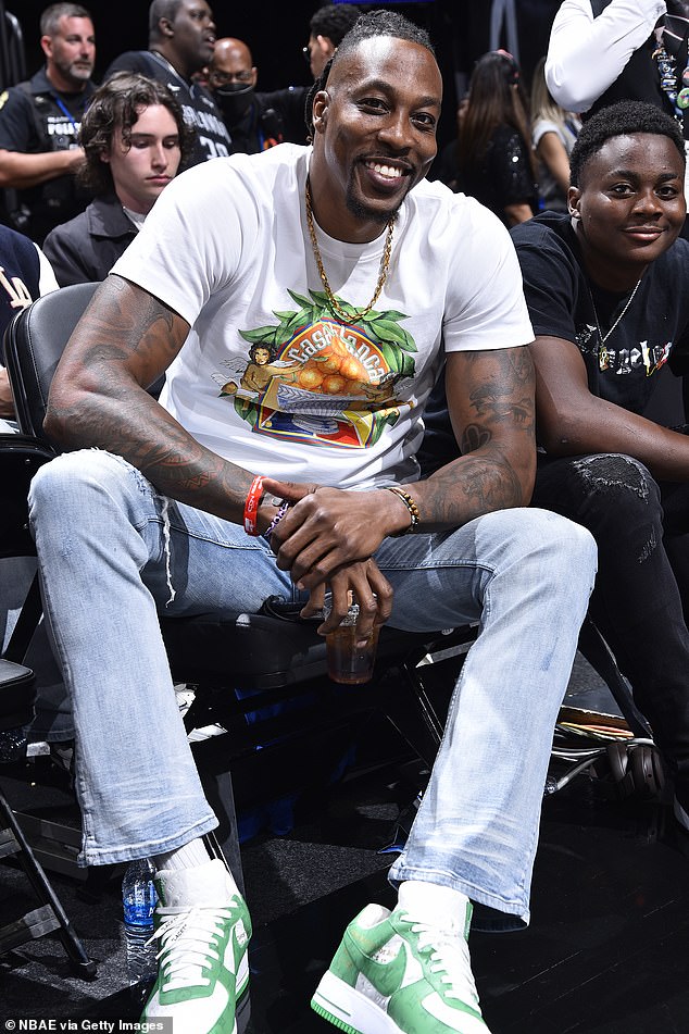 Howard attends the Cavs vs. Magic game during the 2024 NBA Playoffs