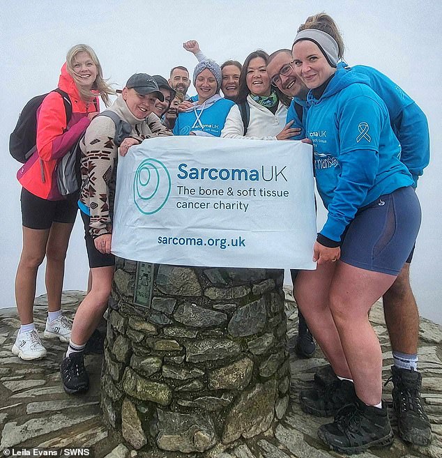 Inspired by Nansi's story, the family climbed Mount Snowdon on Saturday and raised more than £1,300 for Sarcoma UK during their five-hour climb