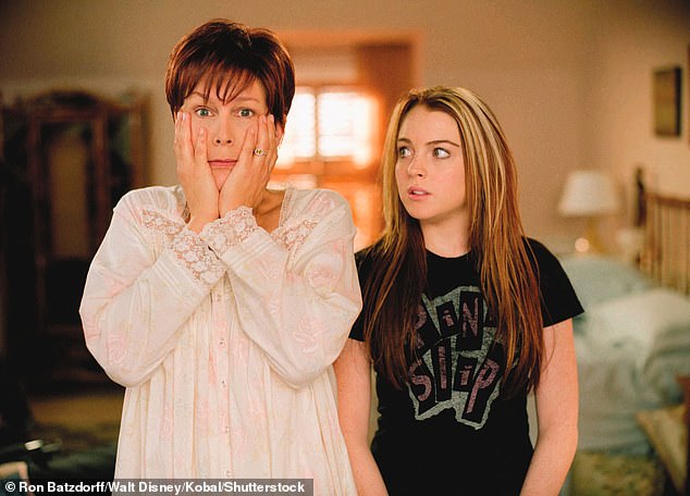 Curtis and Lohan played a mother-teenage daughter duo who magically swap bodies in the 2003 film adaptation of Mary Rodgers' 1972 novel Freaky Friday; seen in 2003