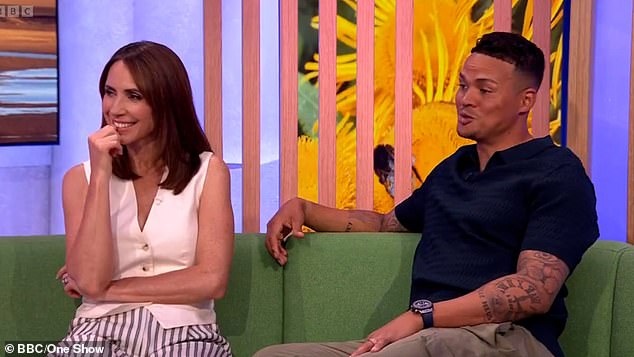 Jenas pictured in his final episode of the One Show on July 22 this year alongside Alex Jones