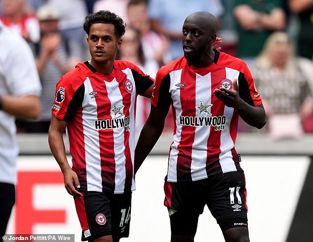 Van den Berg succeeds Fabio Carvalho (left) and will leave Liverpool for Brentford this summer